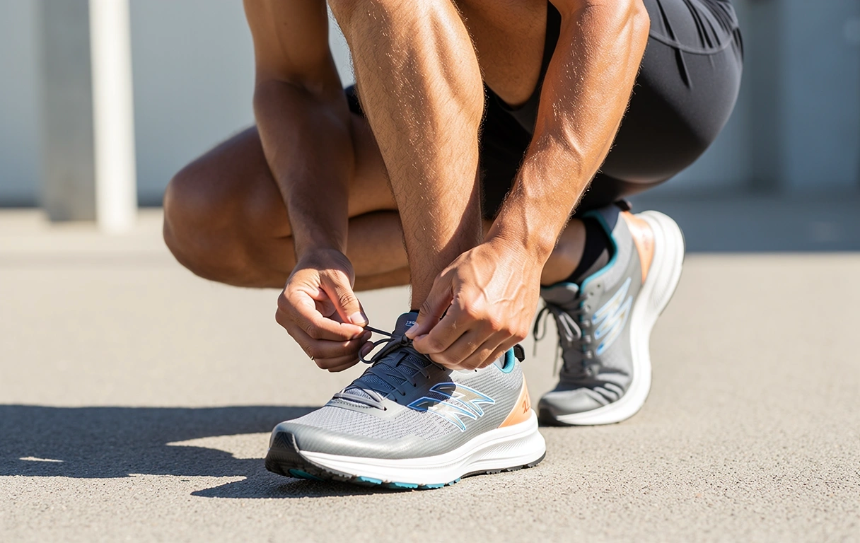 Persona preparándose para realizar actividad física